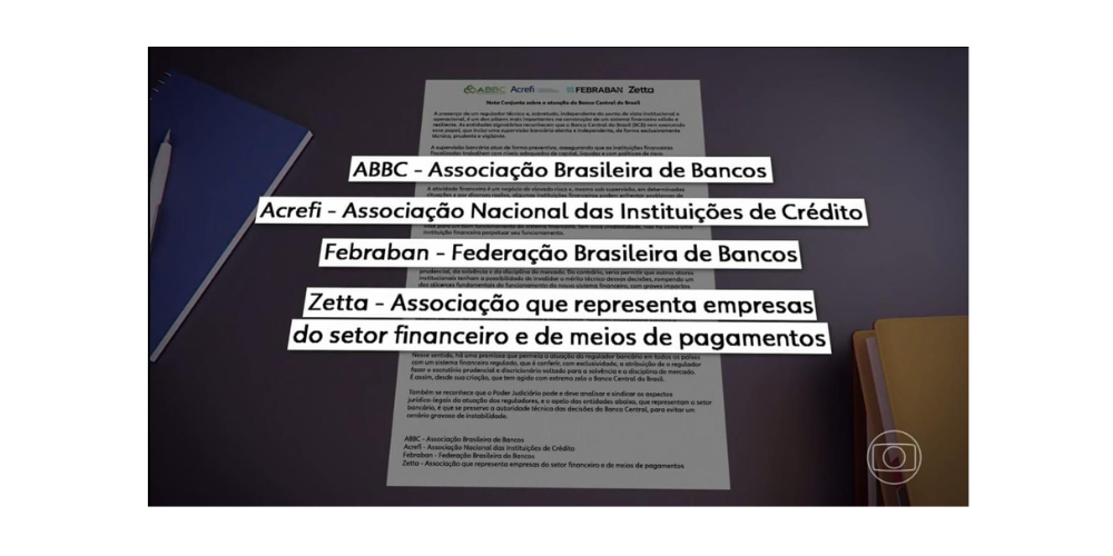 ABBC, Acrefi, Febraban, Fin e Zetta divulgaram neste sábado (27) uma nota conjunta em apoio à atuação técnica e independente do Banco Central do Brasil, reforçando a importância do regulador para a estabilidade e a credibilidade do sistema financeiro nacional. A manifestação ocorre às vésperas de uma decisão do Supremo Tribunal Federal (STF), que solicitou para a próxima terça-feira uma acareação entre o Banco Master e o Banco Central no âmbito do processo que trata da liquidação da instituição, trazendo o tema da supervisão bancária e da autonomia regulatória ao centro do debate público.